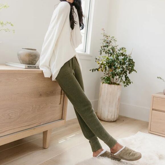 Jenni Kayne Alpaca Merino Wool Fisherman Jogger Sweatpant - Picture 2 of 8